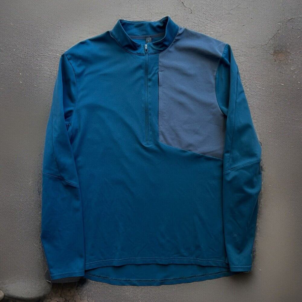 Lululemon Division Zip Up XL Blue Pullover Workout Running Athleisure